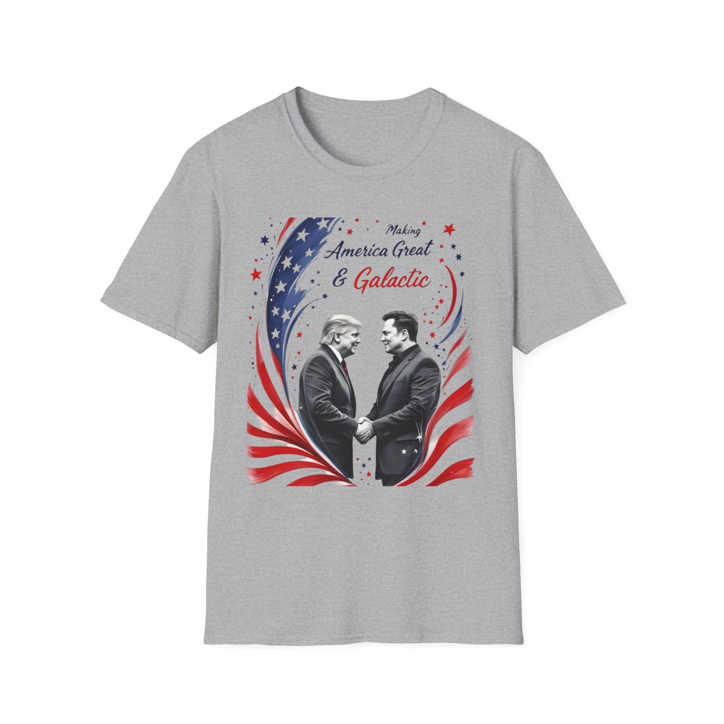 Unisex Softstyle T-Shirt - 'Making America Great & Galactic' Patriotic Design