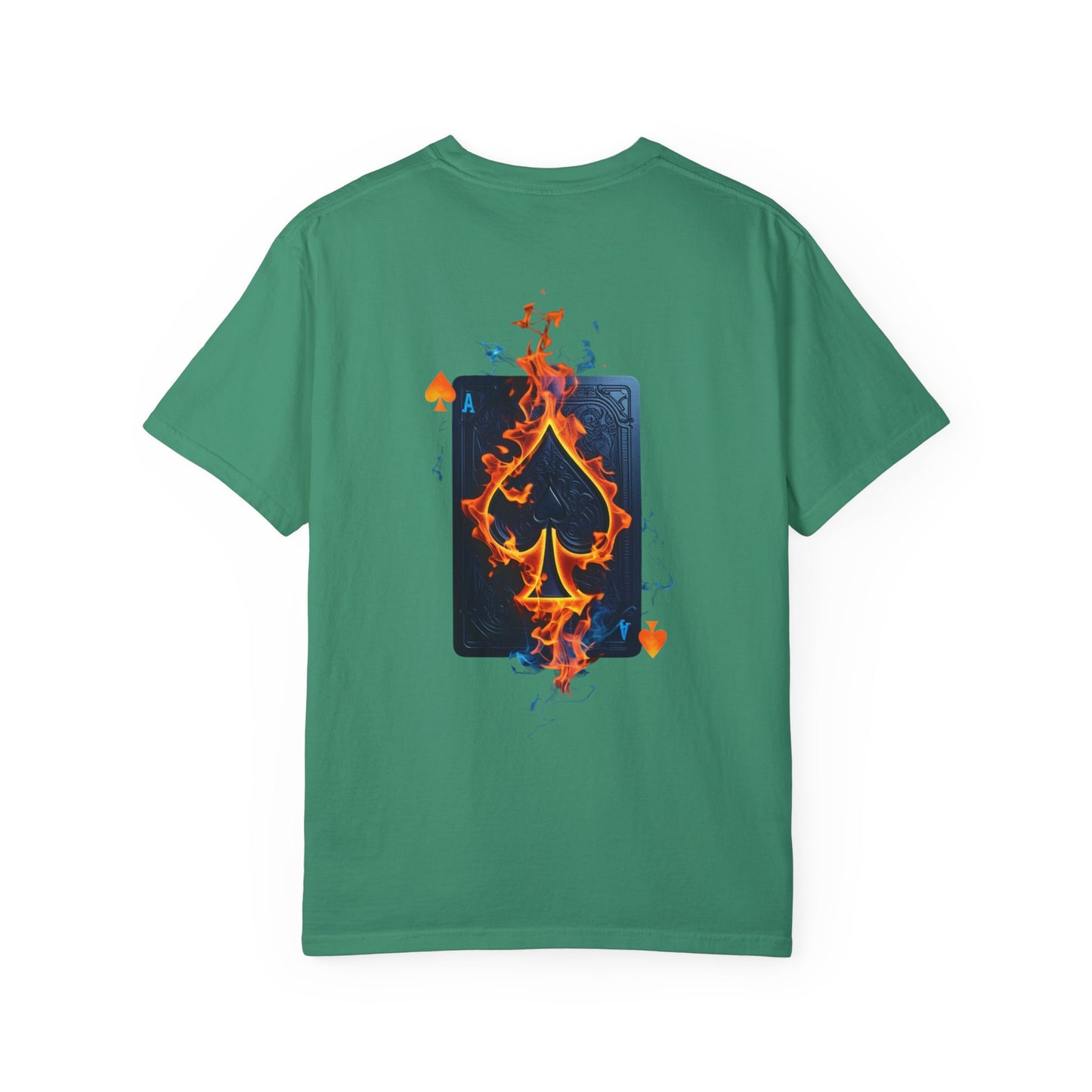 Summer clothing Fear Nothing Graphic T-Shirt - Unisex Garment-Dyed Tee with Playing Card Design