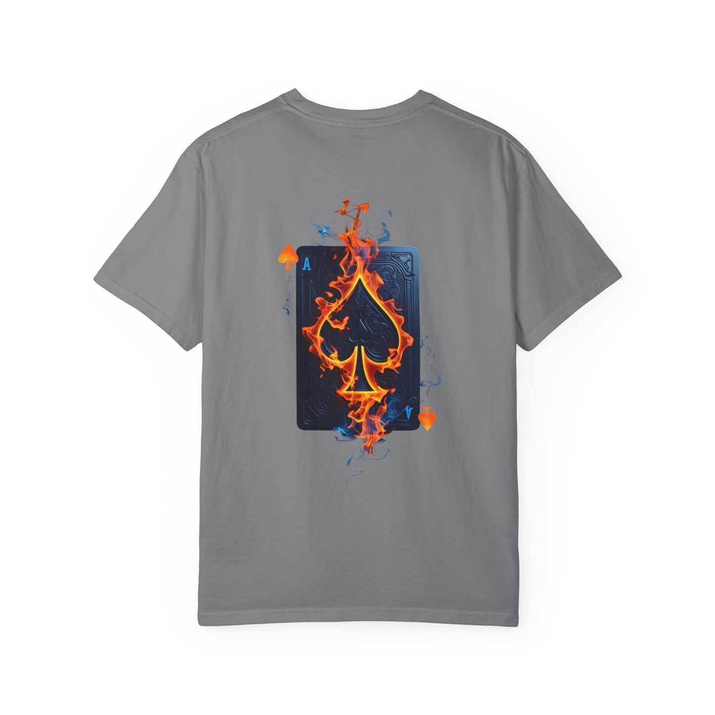 Summer clothing Fear Nothing Graphic T-Shirt - Unisex Garment-Dyed Tee with Playing Card Design