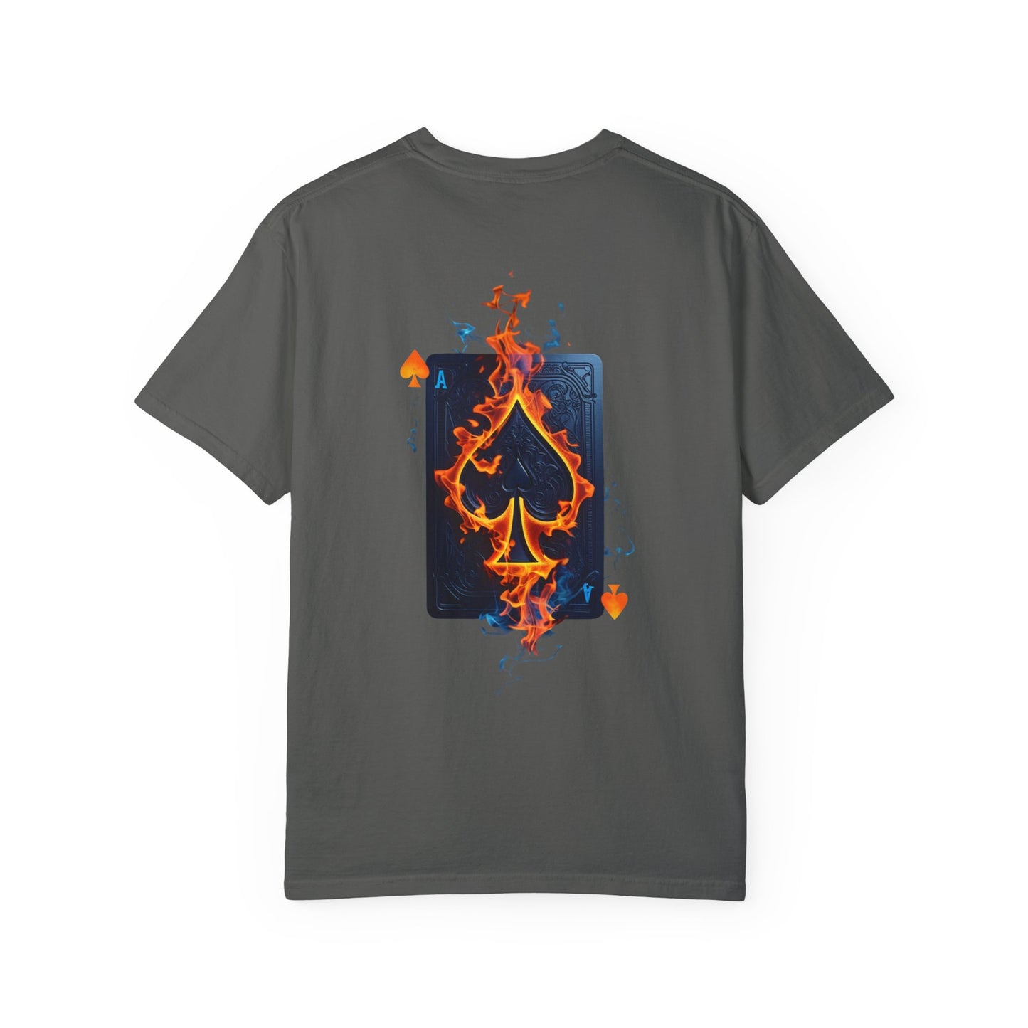 Summer clothing Fear Nothing Graphic T-Shirt - Unisex Garment-Dyed Tee with Playing Card Design