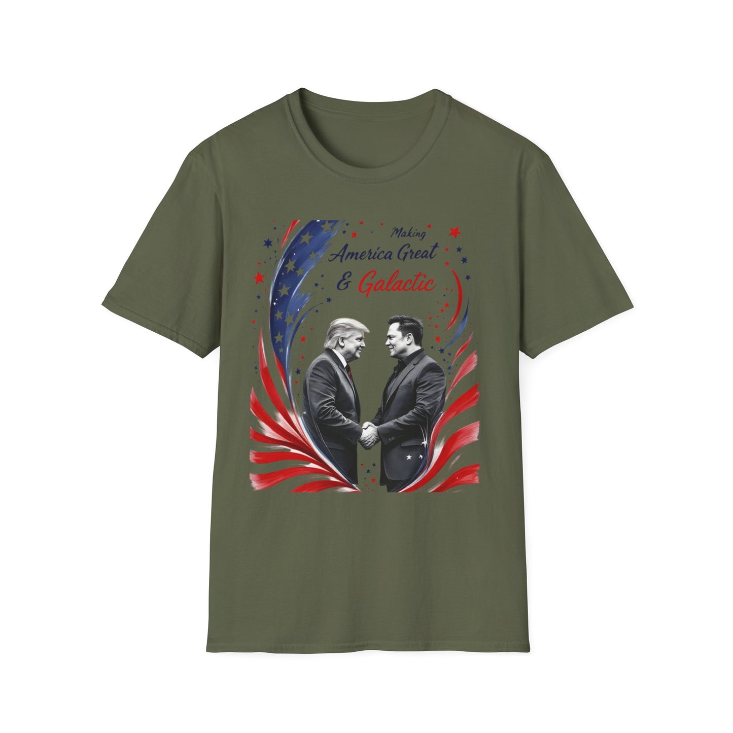 Unisex Softstyle T-Shirt - 'Making America Great & Galactic' Patriotic Design