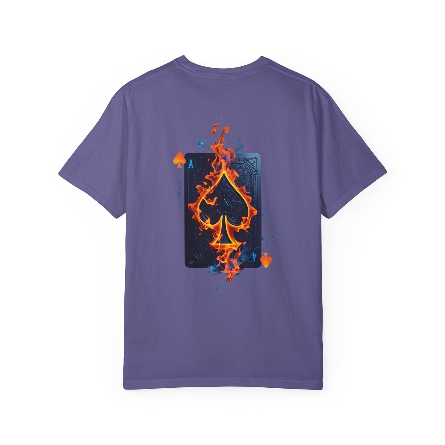 Summer clothing Fear Nothing Graphic T-Shirt - Unisex Garment-Dyed Tee with Playing Card Design