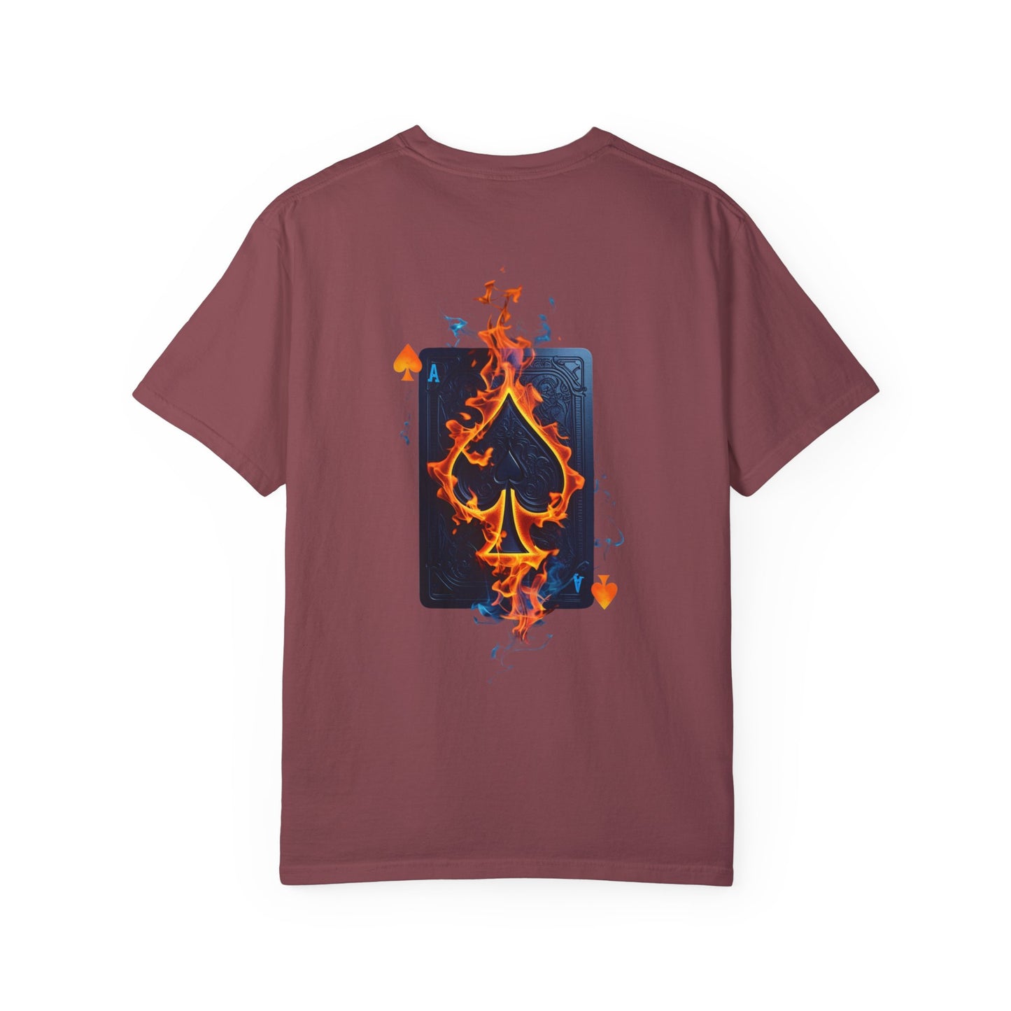 Summer clothing Fear Nothing Graphic T-Shirt - Unisex Garment-Dyed Tee with Playing Card Design