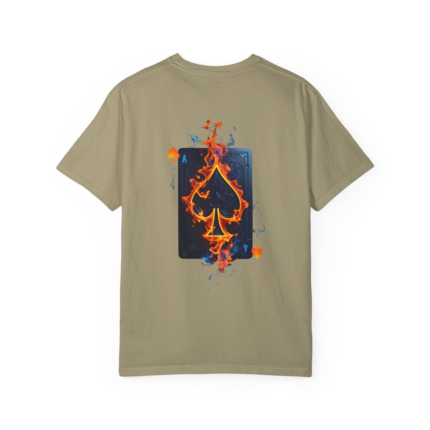 Summer clothing Fear Nothing Graphic T-Shirt - Unisex Garment-Dyed Tee with Playing Card Design