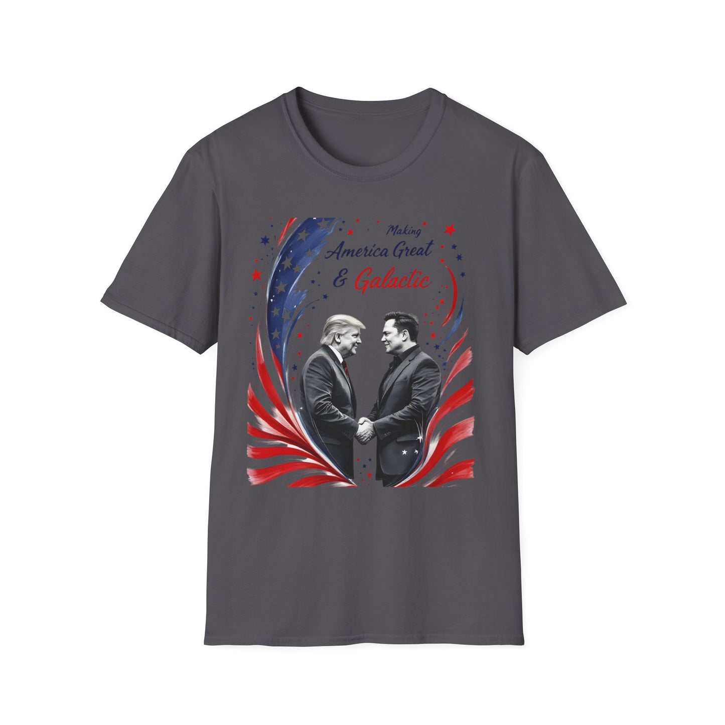 Unisex Softstyle T-Shirt - 'Making America Great & Galactic' Patriotic Design