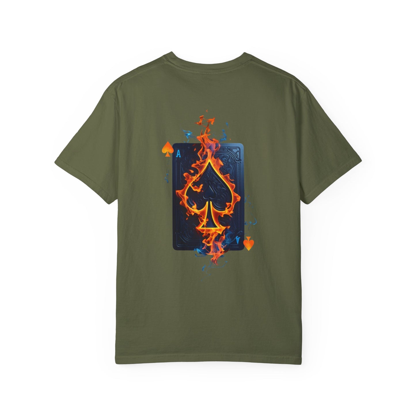 Summer clothing Fear Nothing Graphic T-Shirt - Unisex Garment-Dyed Tee with Playing Card Design