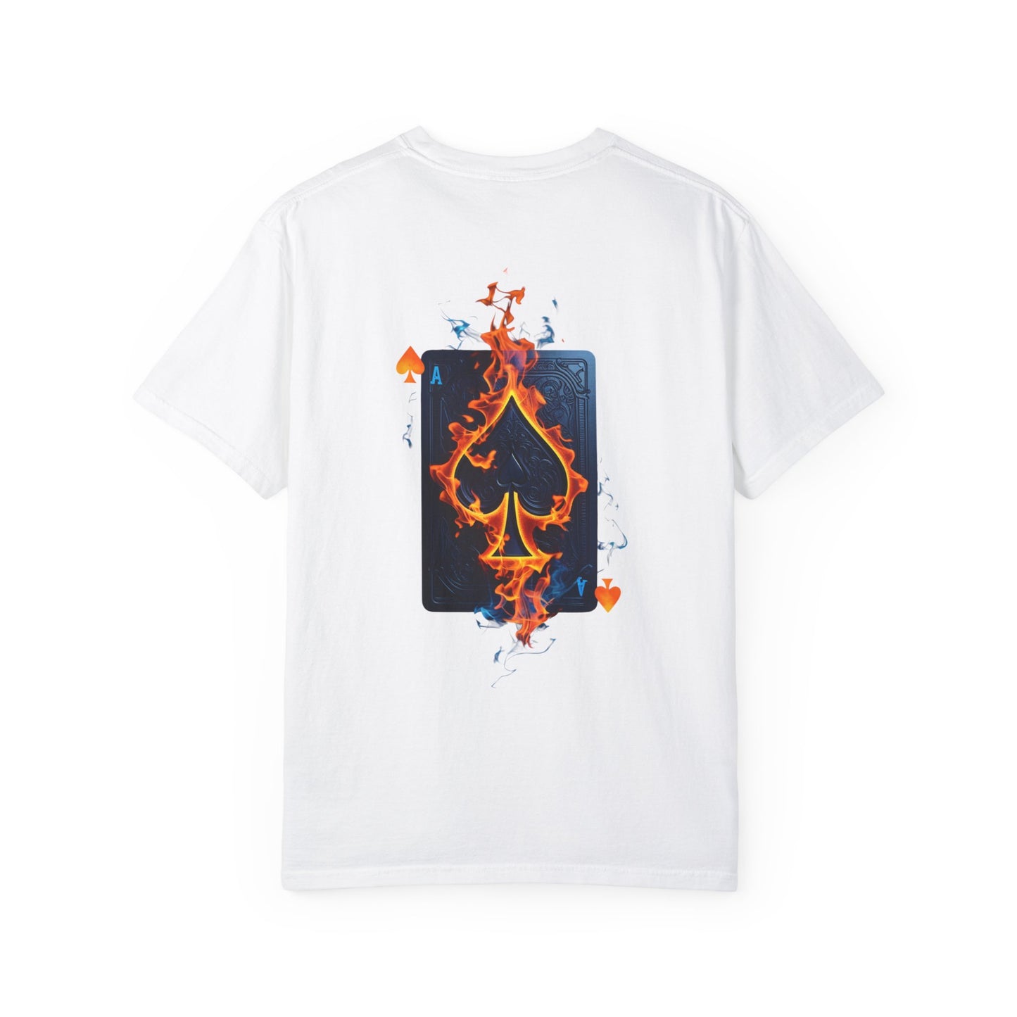 Summer clothing Fear Nothing Graphic T-Shirt - Unisex Garment-Dyed Tee with Playing Card Design