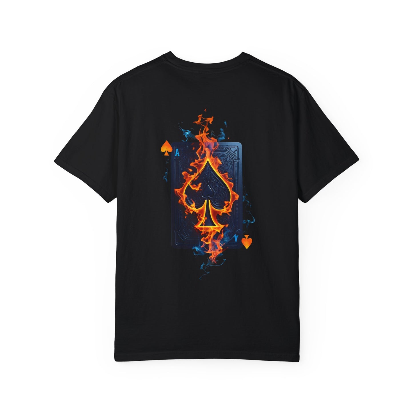 Summer clothing Fear Nothing Graphic T-Shirt - Unisex Garment-Dyed Tee with Playing Card Design