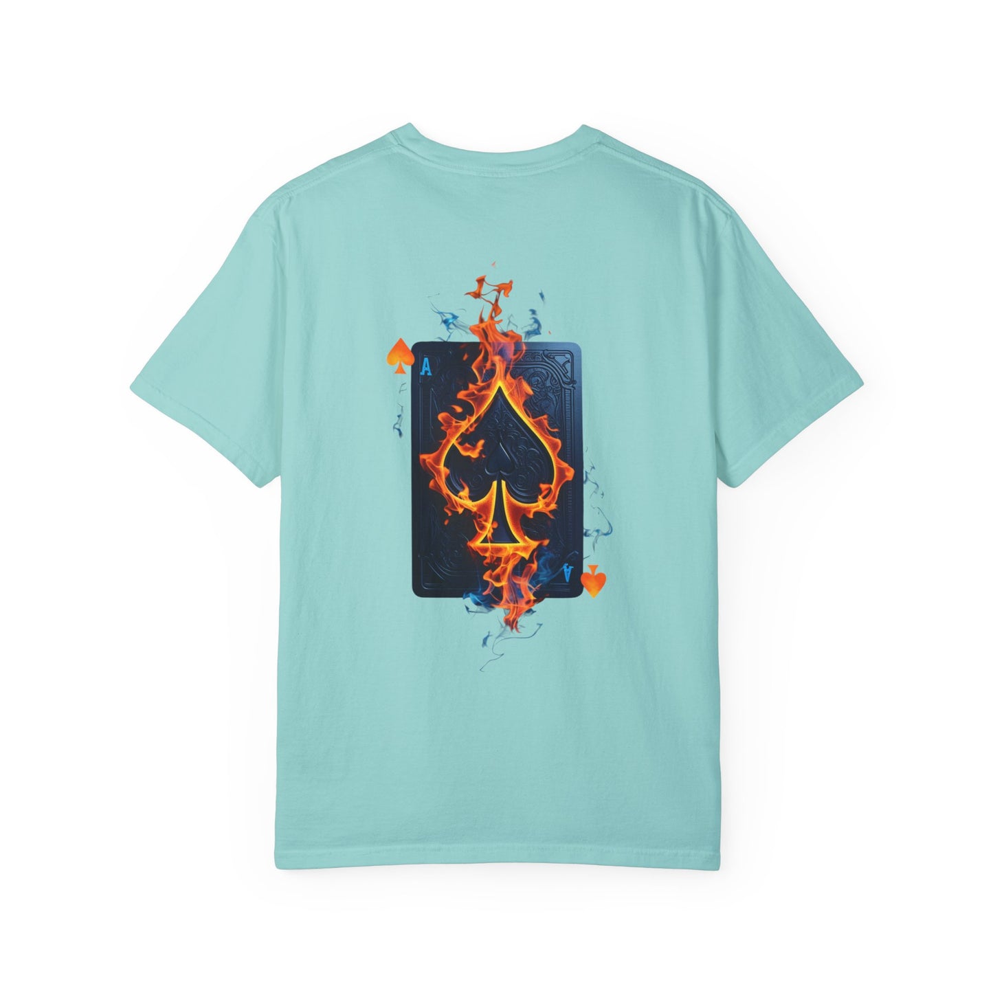 Summer clothing Fear Nothing Graphic T-Shirt - Unisex Garment-Dyed Tee with Playing Card Design
