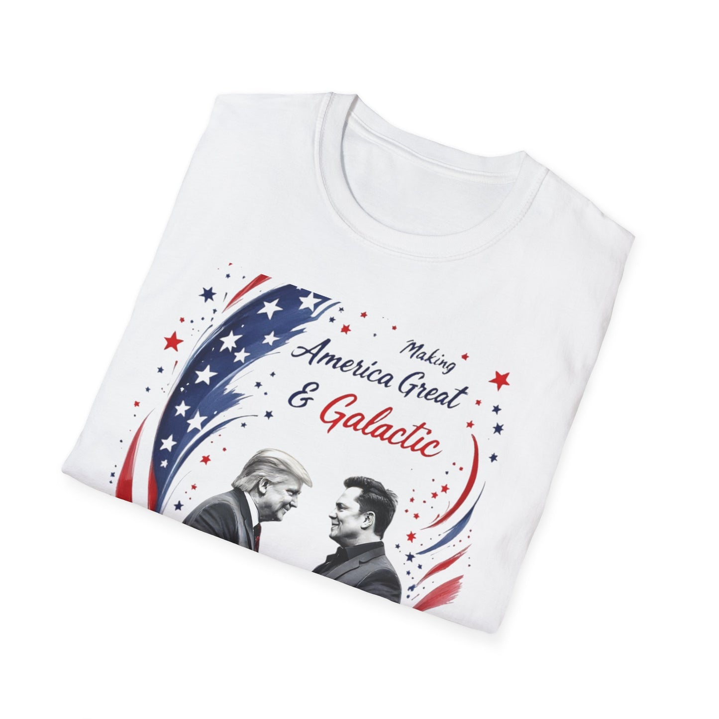 Unisex Softstyle T-Shirt - 'Making America Great & Galactic' Patriotic Design