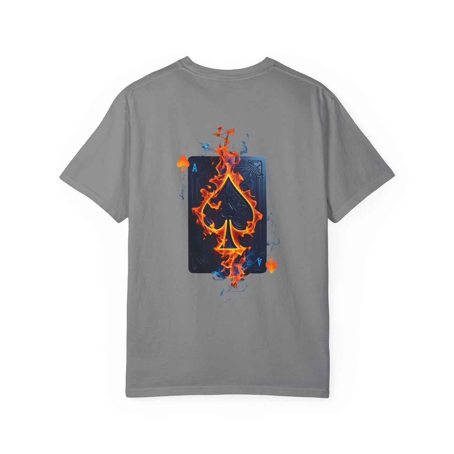 Summer clothing Fear Nothing Graphic T-Shirt - Unisex Garment-Dyed Tee with Playing Card Design