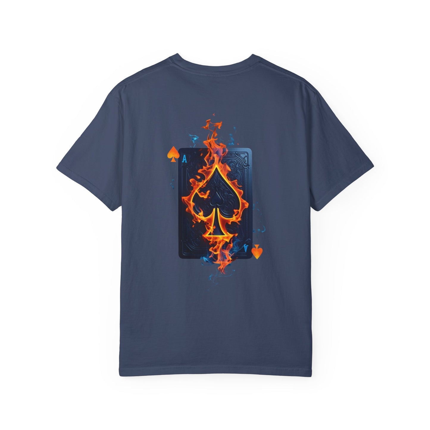 Summer clothing Fear Nothing Graphic T-Shirt - Unisex Garment-Dyed Tee with Playing Card Design