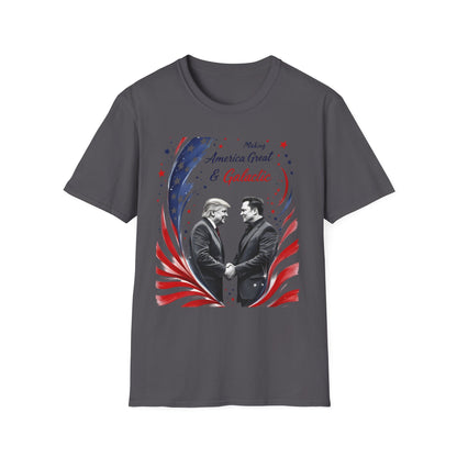 Unisex Softstyle T-Shirt - 'Making America Great & Galactic' Patriotic Design