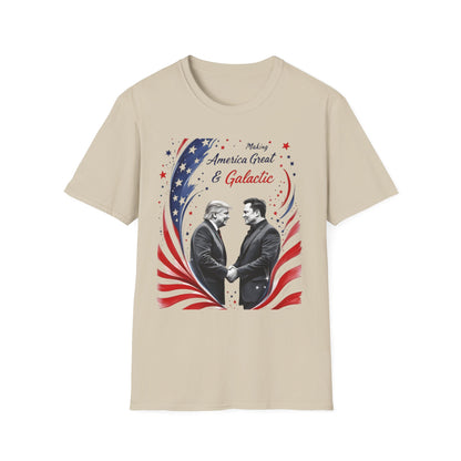 Unisex Softstyle T-Shirt - 'Making America Great & Galactic' Patriotic Design
