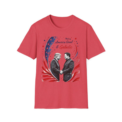 Unisex Softstyle T-Shirt - 'Making America Great & Galactic' Patriotic Design