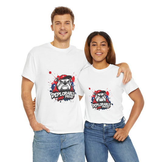 Deplorable and Proud Unisex Heavy Cotton Tee Casual T-Shirt