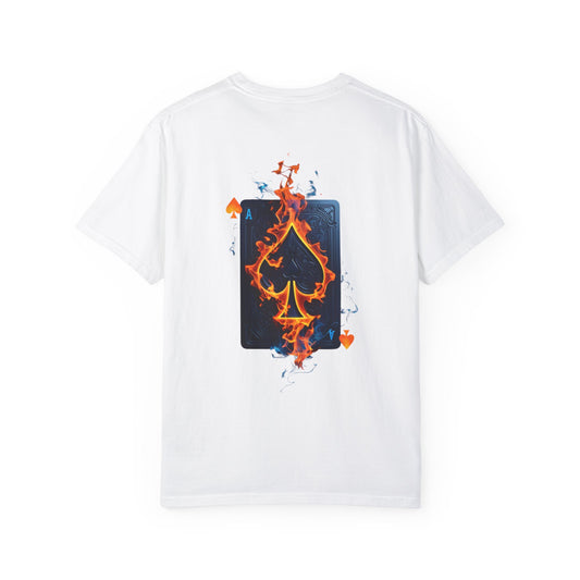 Summer clothing Fear Nothing Graphic T-Shirt - Unisex Garment-Dyed Tee with Playing Card Design