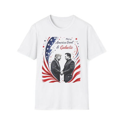 Unisex Softstyle T-Shirt - 'Making America Great & Galactic' Patriotic Design