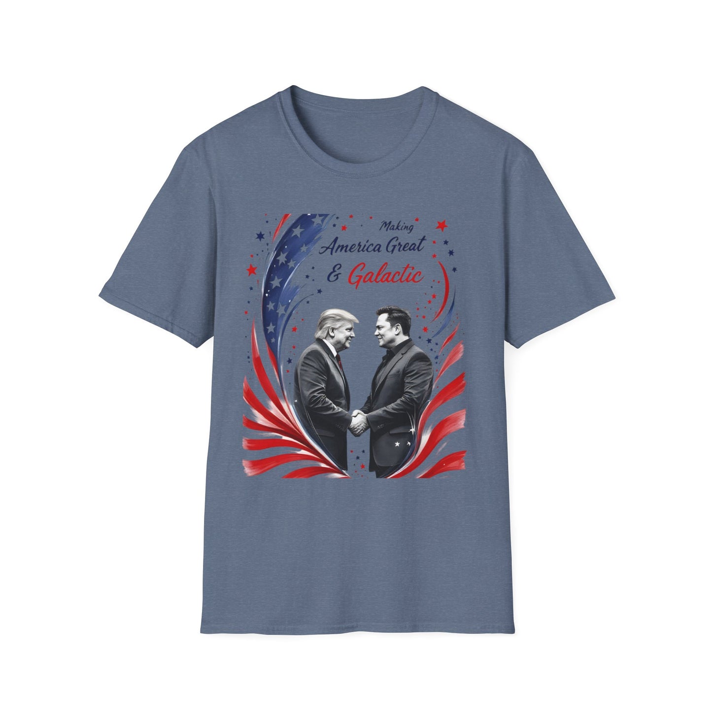 Unisex Softstyle T-Shirt - 'Making America Great & Galactic' Patriotic Design