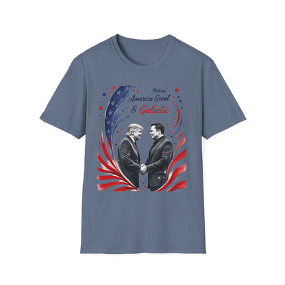 Unisex Softstyle T-Shirt - 'Making America Great & Galactic' Patriotic Design