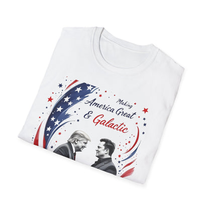 Unisex Softstyle T-Shirt - 'Making America Great & Galactic' Patriotic Design